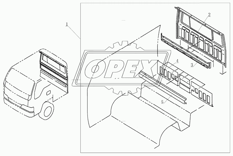 5600D501 Rear wall welding mounting