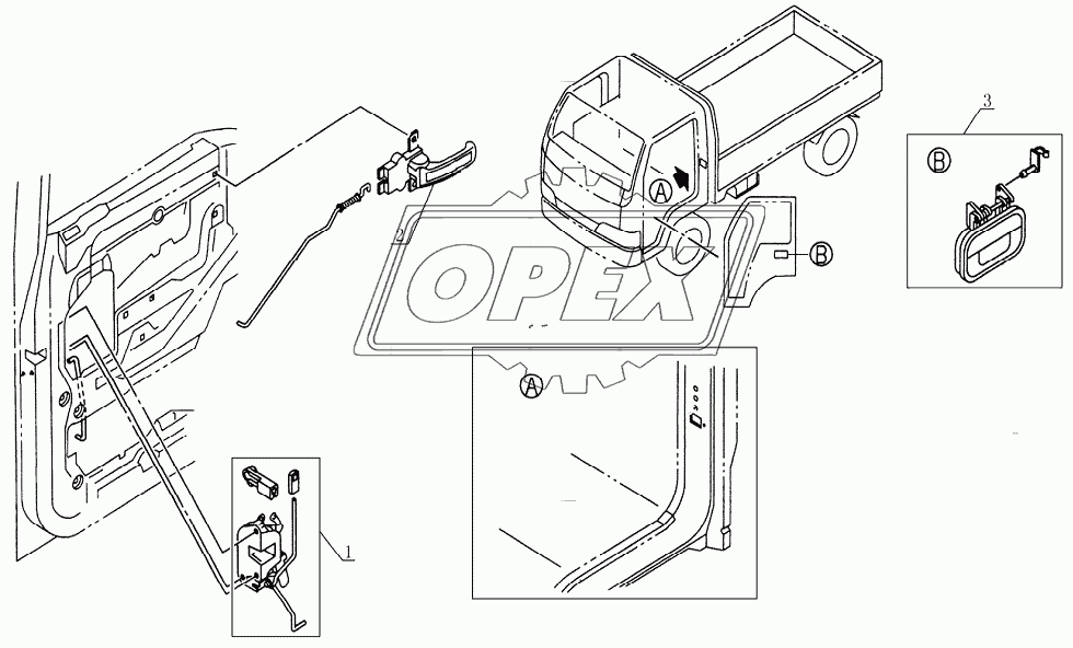 6105E0 Door lock assembly