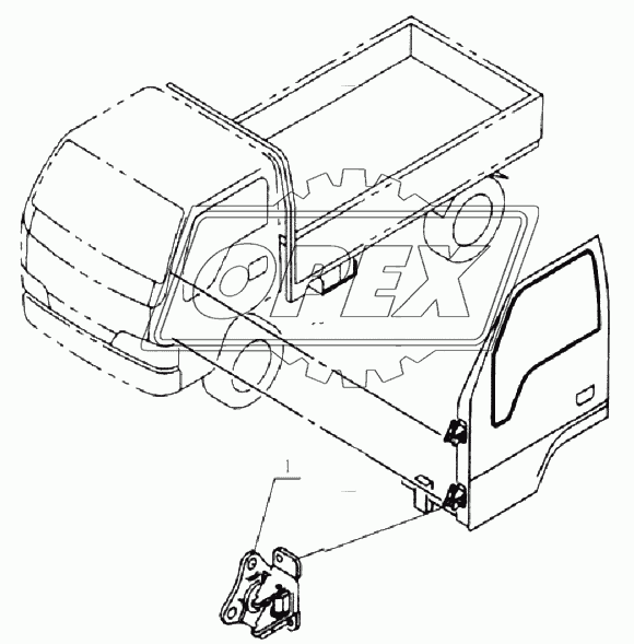 6106E0 Door Gemel assy