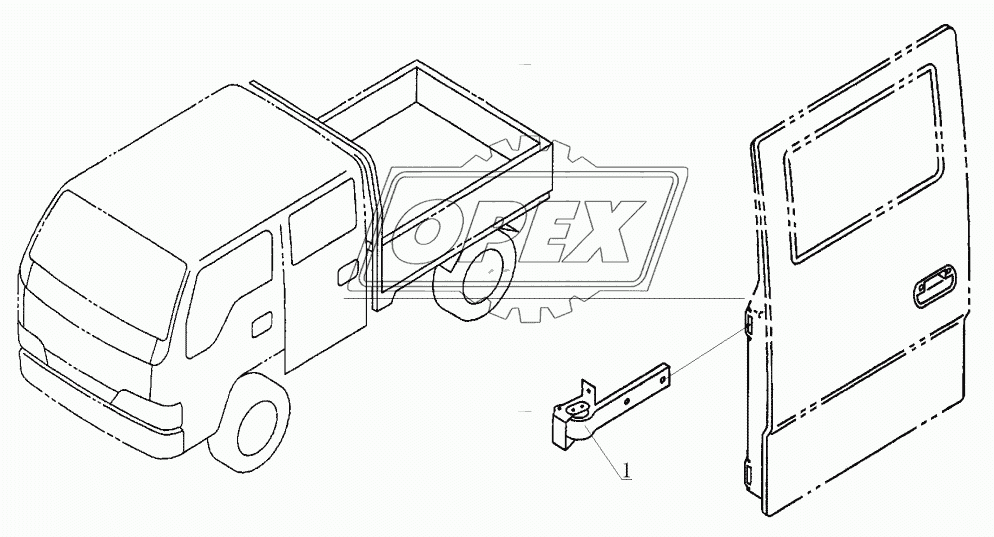 6206B3 Back-door hinge