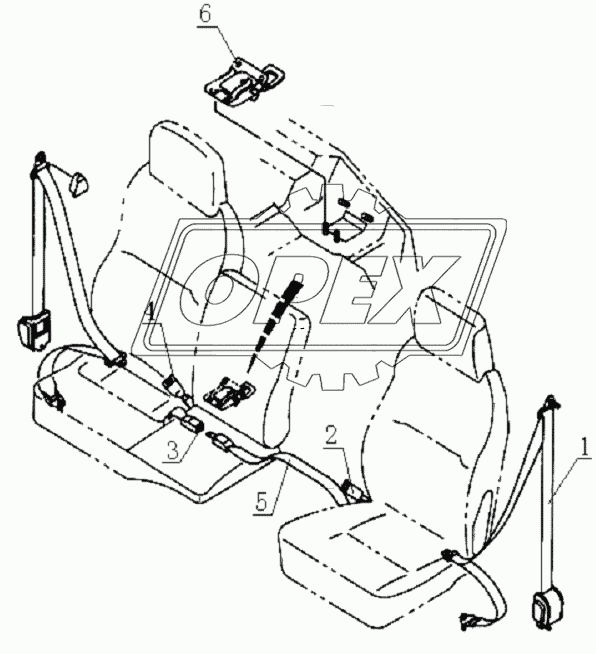 8212D0 Safety belt system