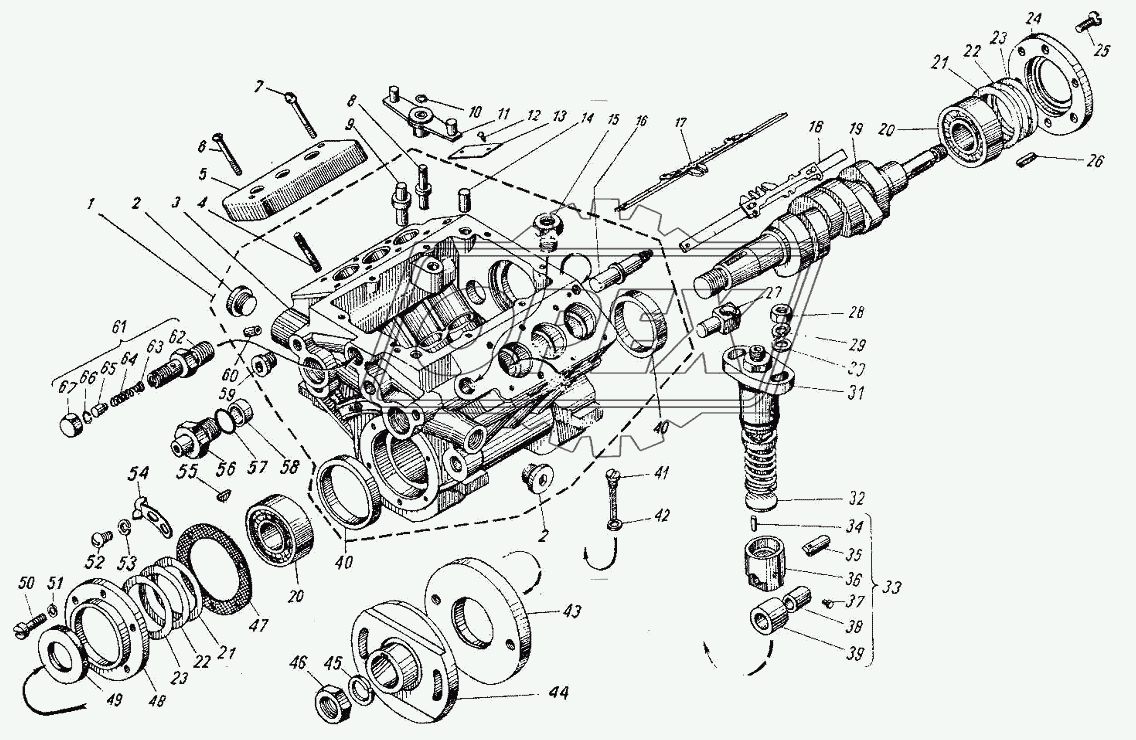 Корпус топливного насоса высокого давления