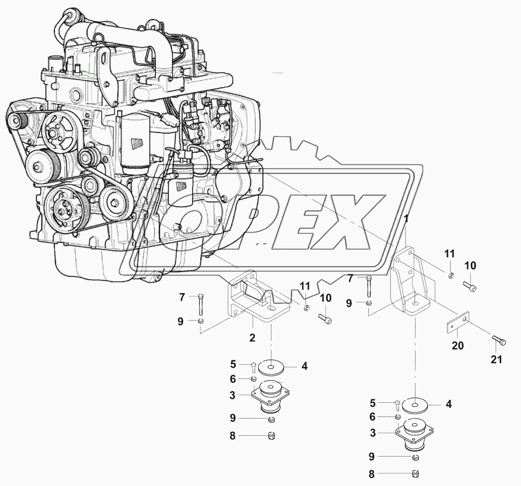 Подвеска двигателя/Engine suspension