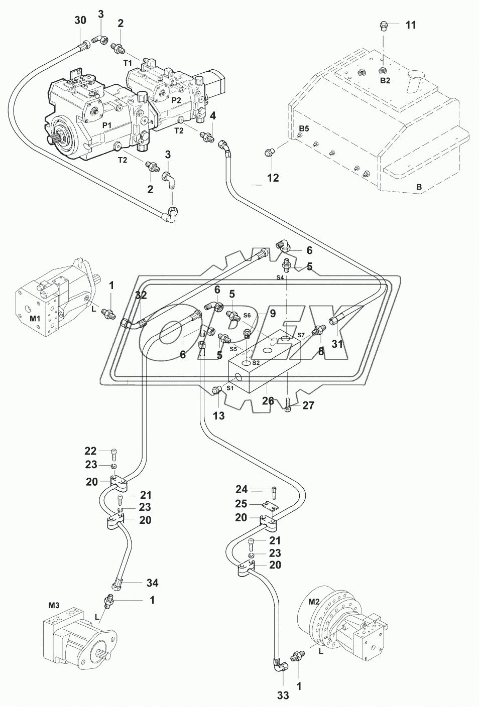 Трубопроводы/Leakage oil line