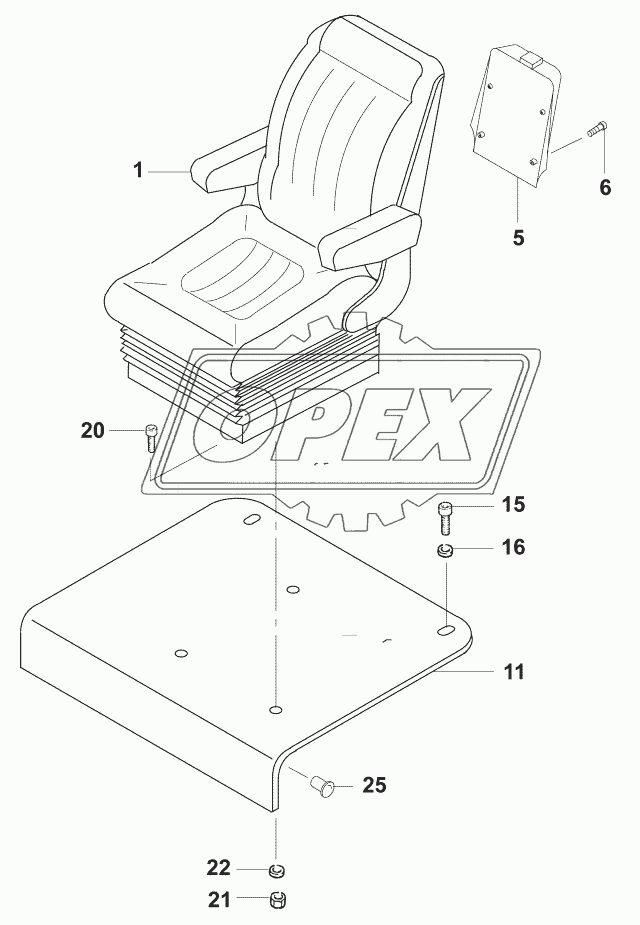 Сиденье оператора/Operator’s seat 1