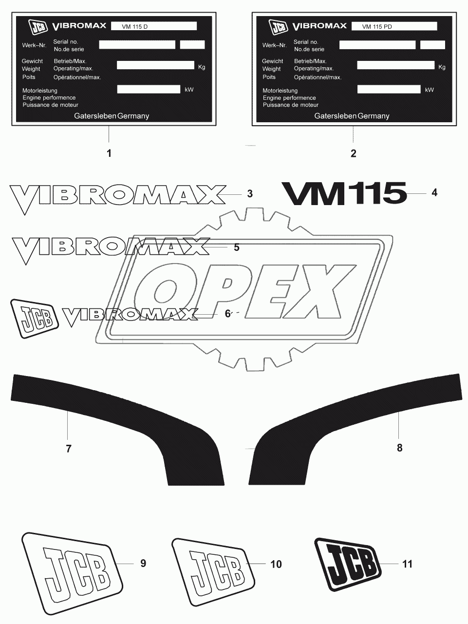 Таблички/Decals (VM115D/PD) 1