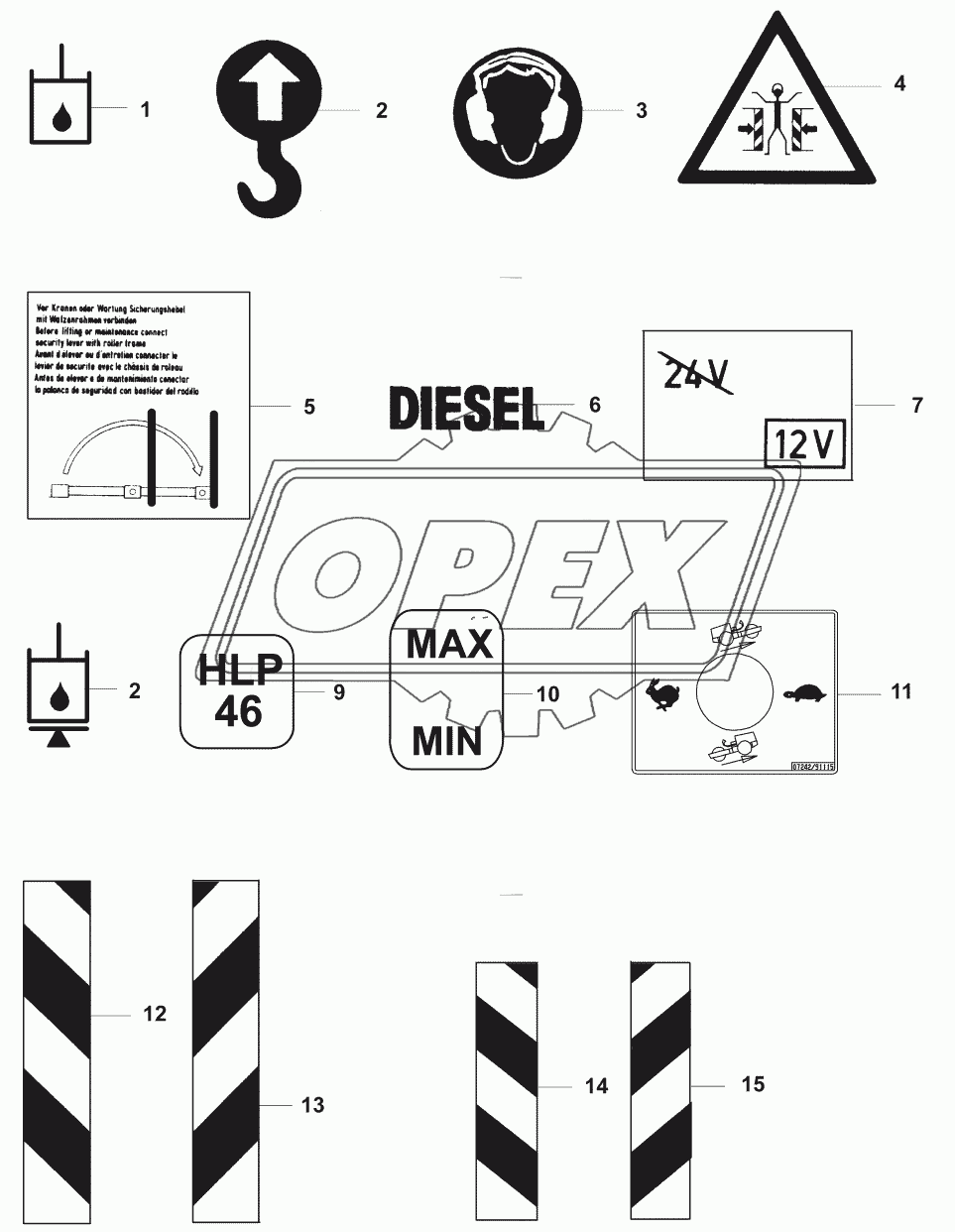 Таблички/Decals (VM115D/PD)