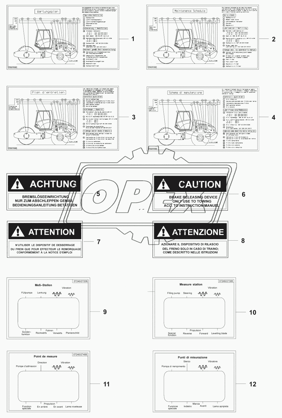 Таблички/Decals (VM115D/PD)