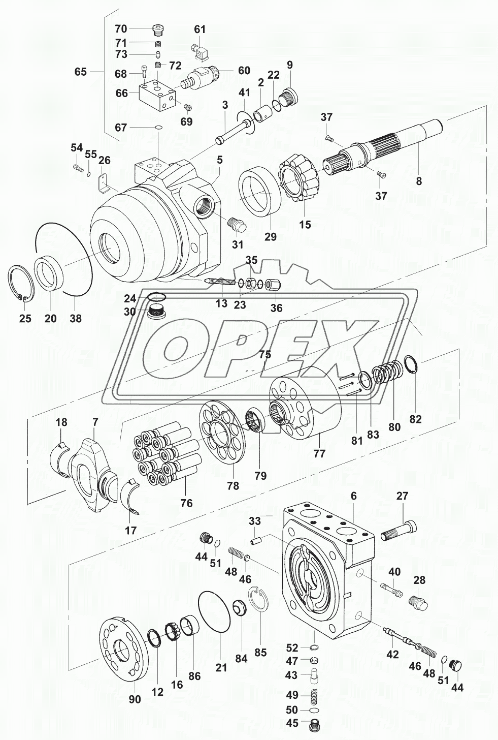 Гидромотор/Variable displacement motor