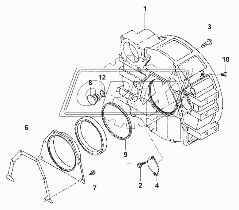 Картер маховика/Flywheel housing