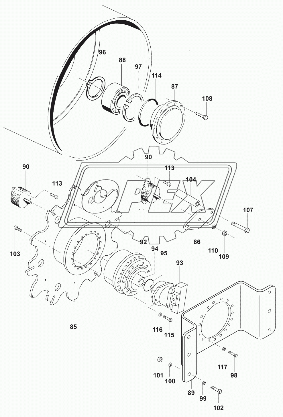 Валец гладкий/Smooth drum (VM132D)