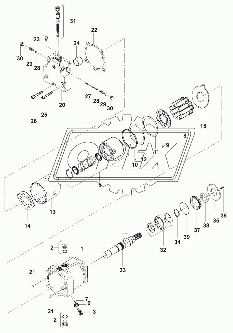 Гидромотор/Fixed displacement hydro motor