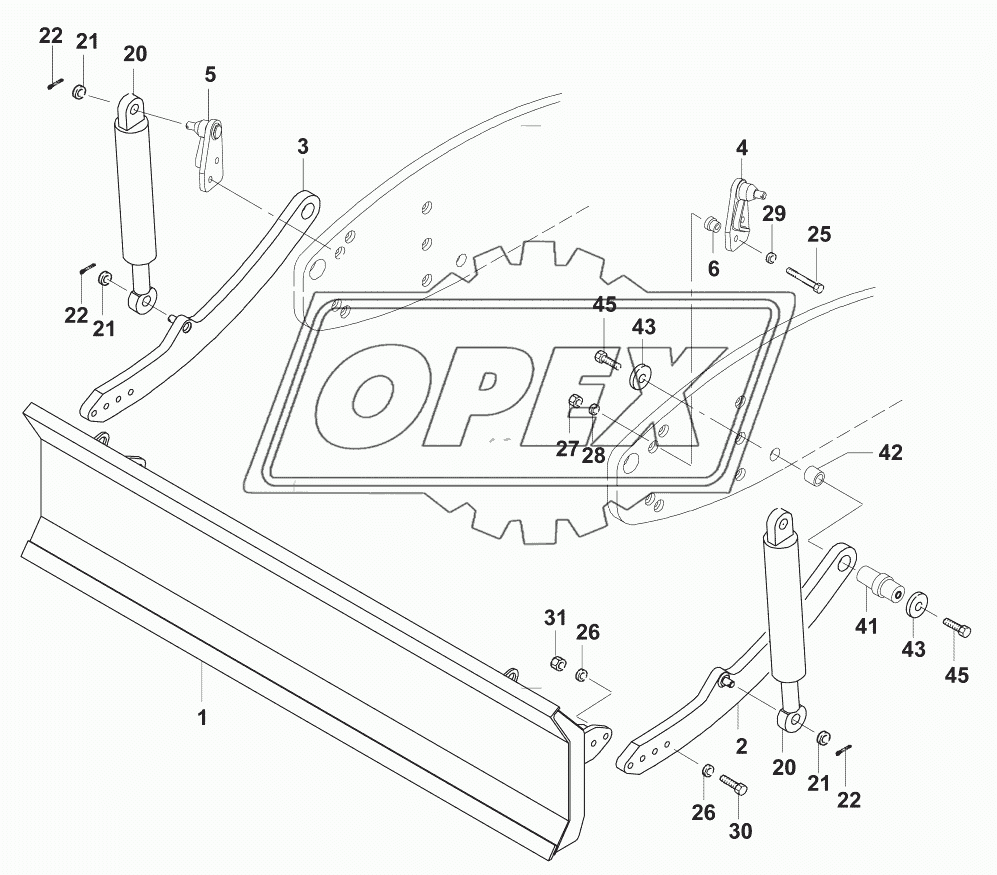 Отвал/Fastening-Leveling blade