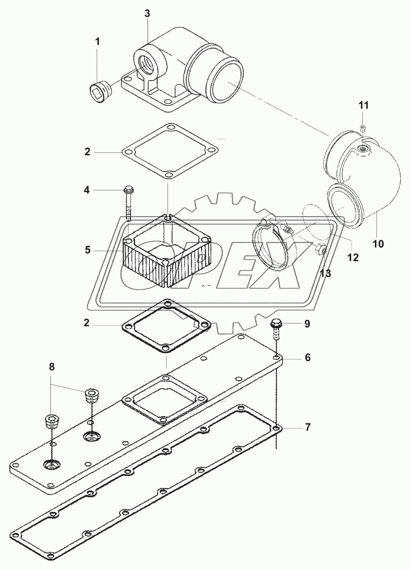 Впускной патрубок/Air intake connection