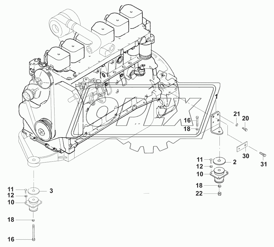 Подвеска двигателя/Engine suspension