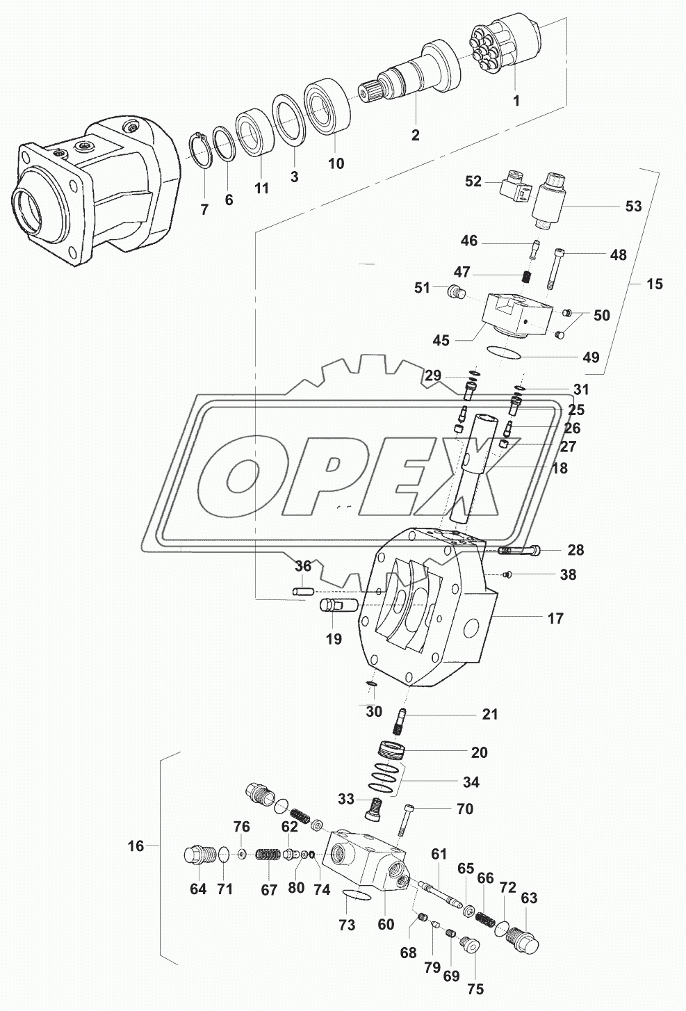 Гидромотор/Variable displacement motor 2