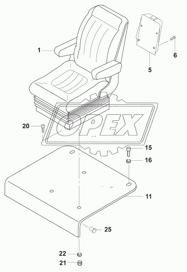 Сиденье оператора/Operator’s seat 1