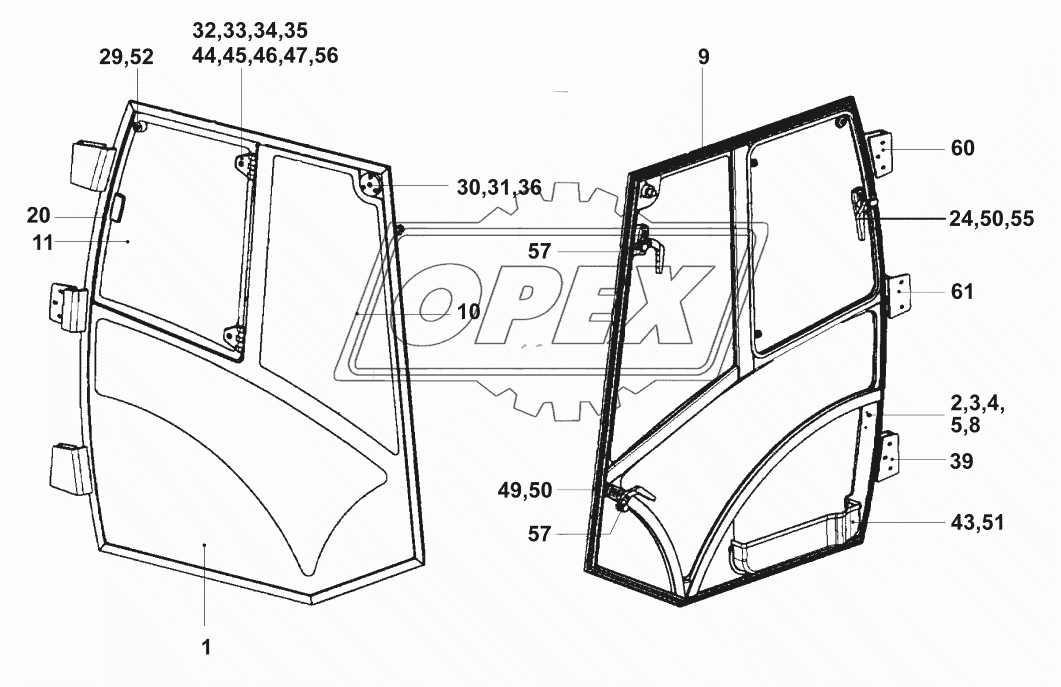 Двери кабины/ROPS-Cab 2