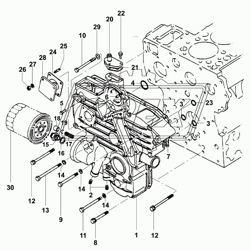 Картер агрегатов/Assy case