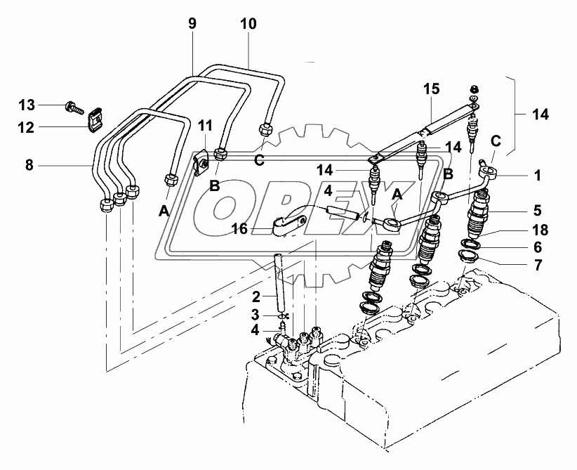 Установка форсунок/Nozzle holder