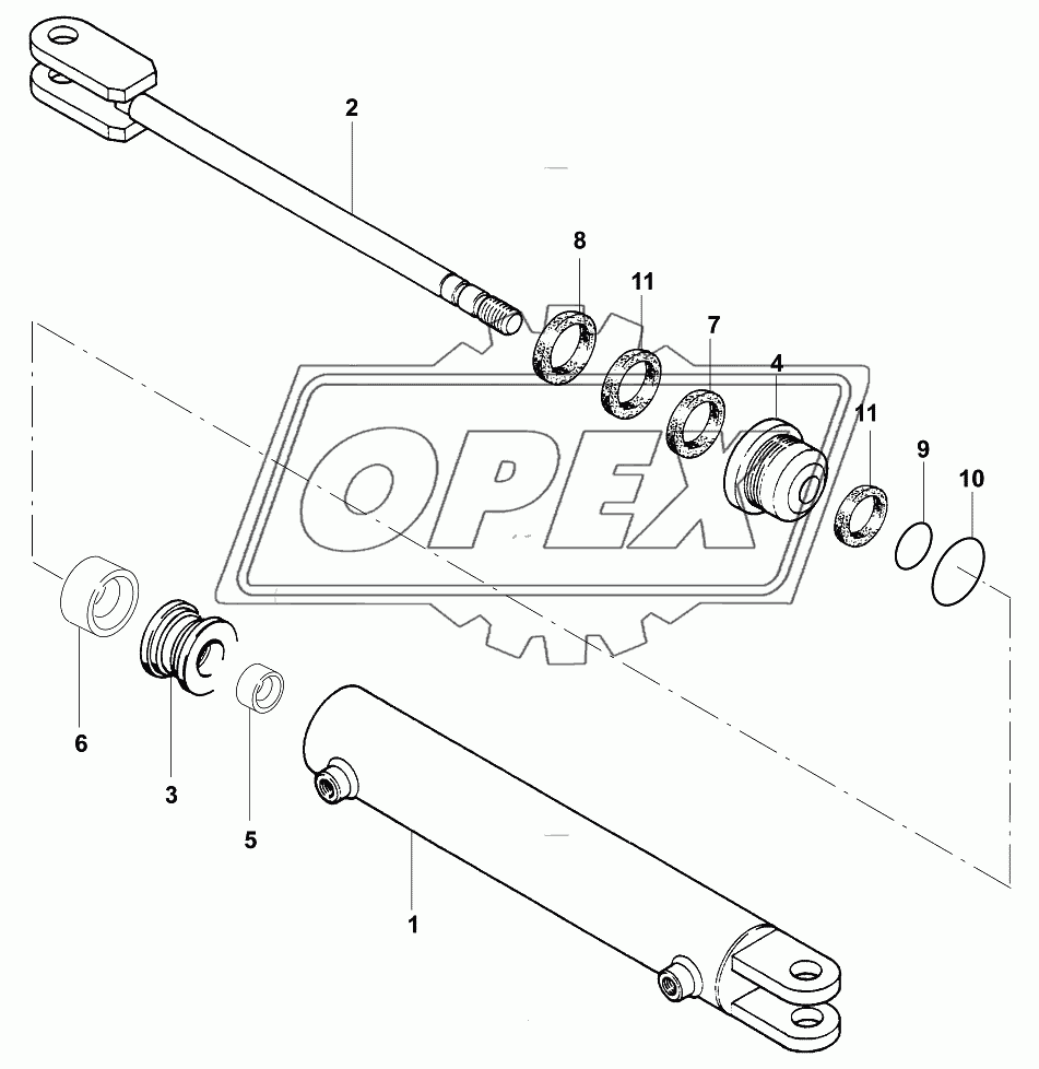 Поворотный цилиндр/Steering cylinder