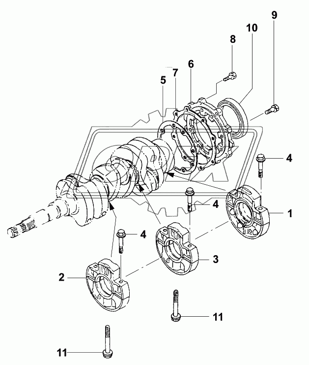 Коренные подшипники/Main bearing, housing