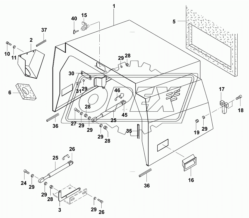 Капот двигателя/Engine hood