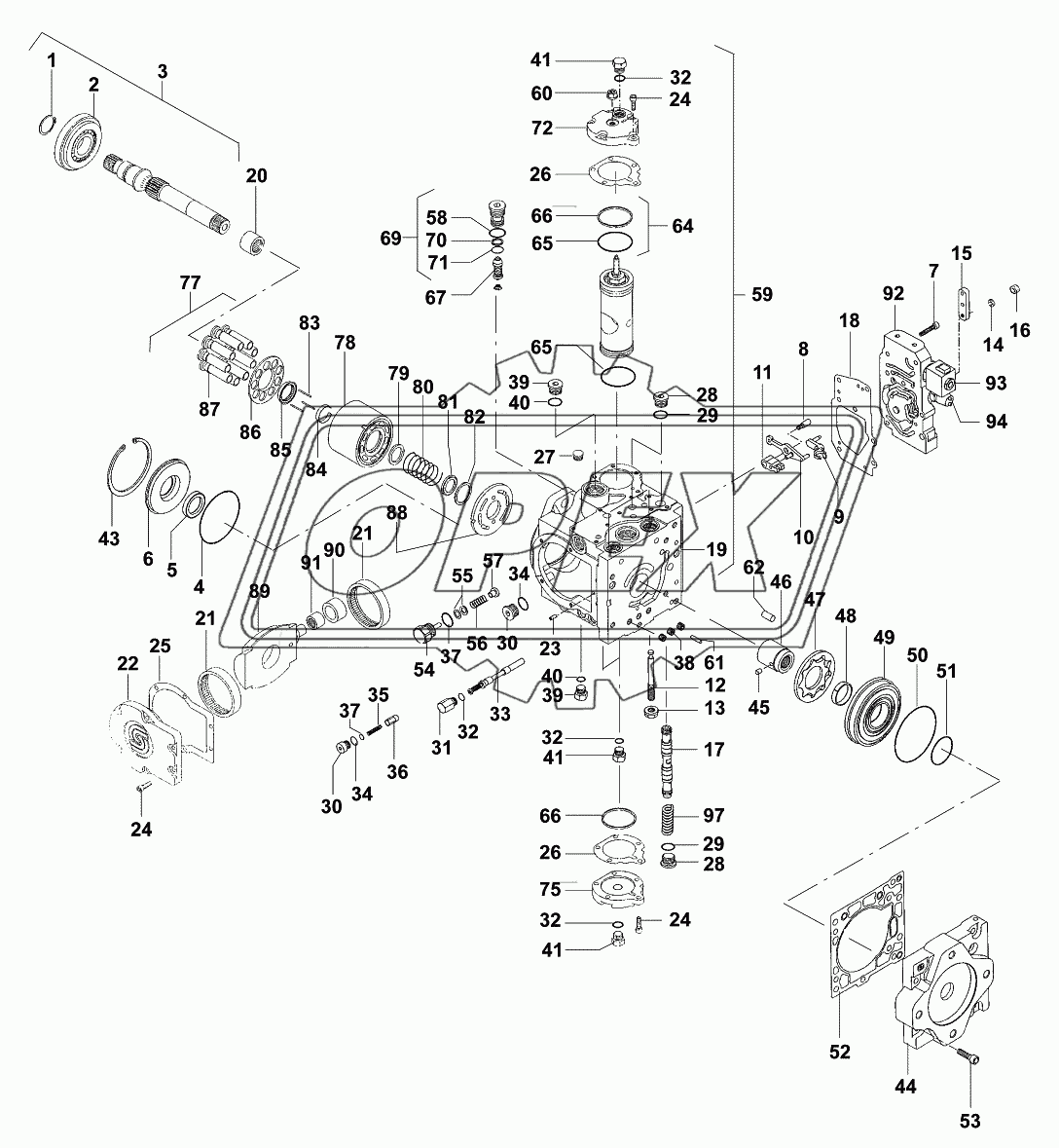 Гидронасос/Variable displacement hydro pump