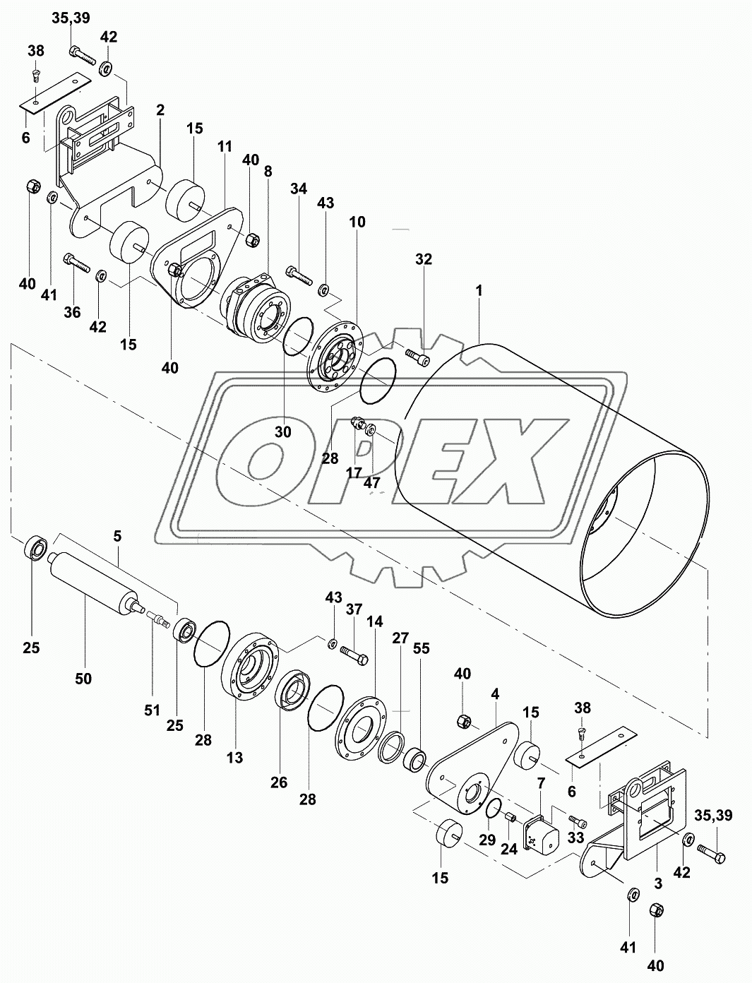 Валец/Drum shell 1000 mm