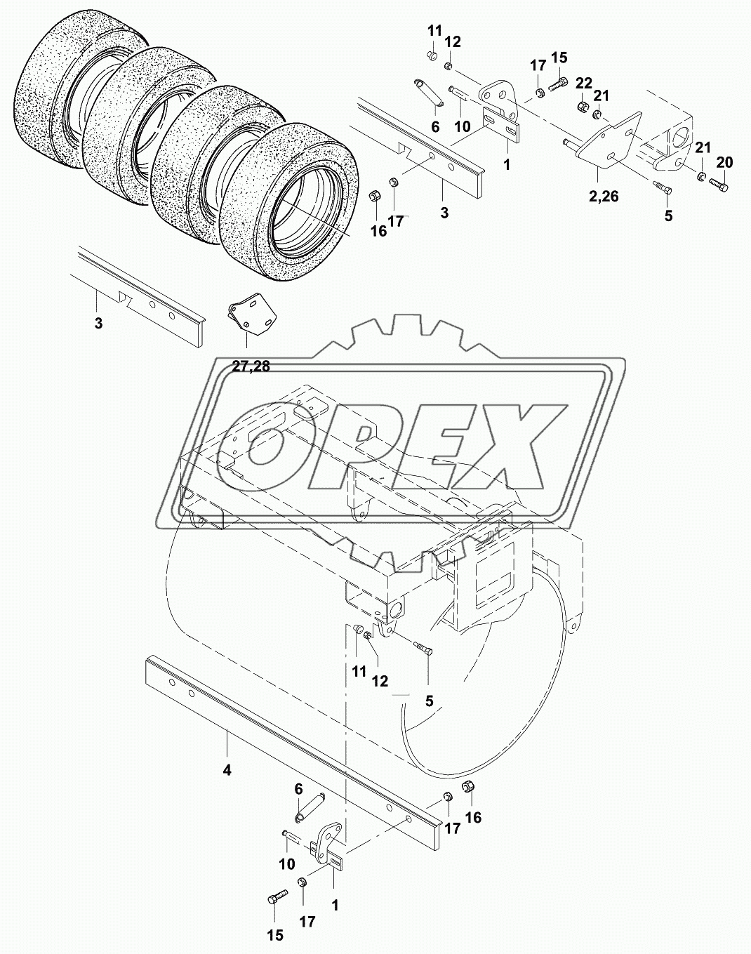 Скребок/Scraper 1000 mm