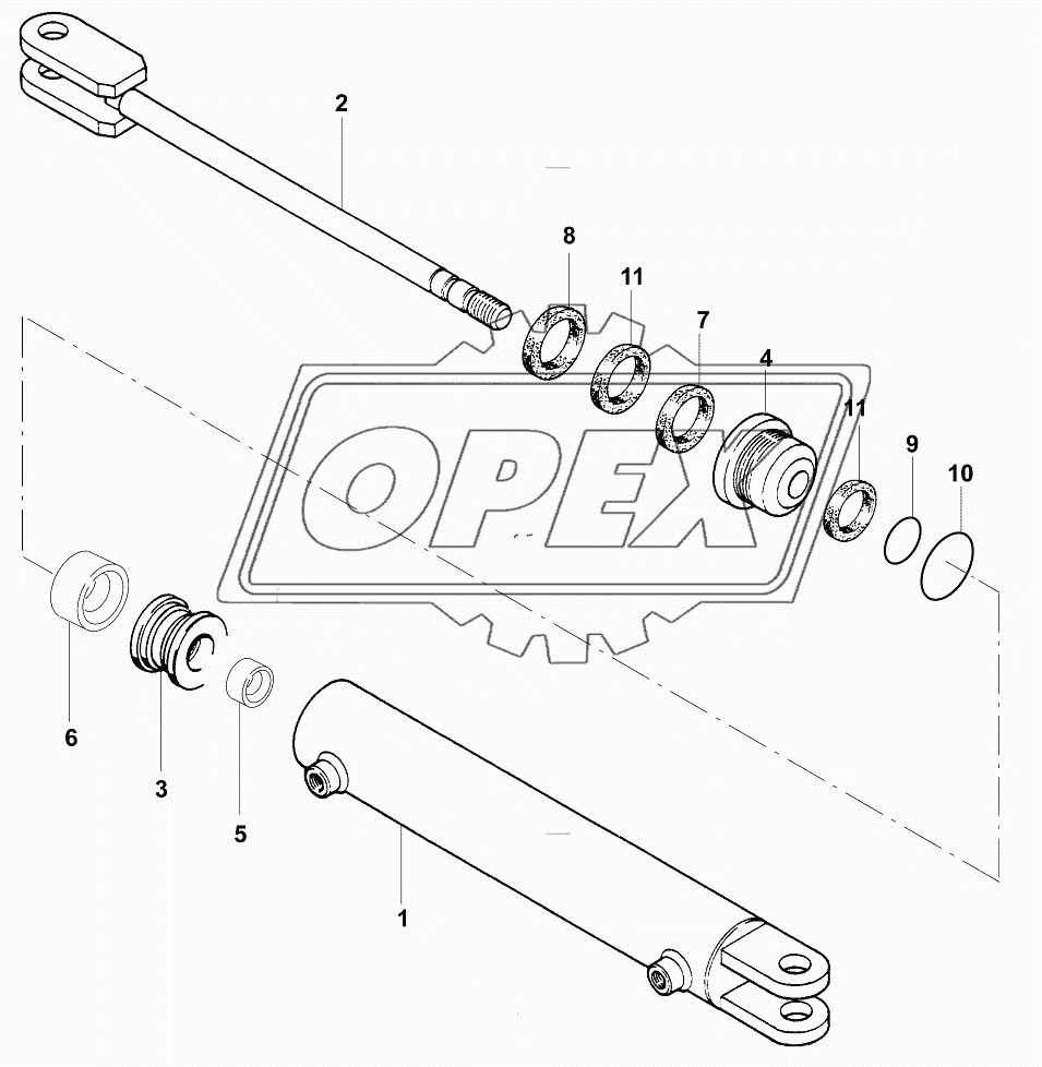Поворотный цилиндр/Steering cylinder