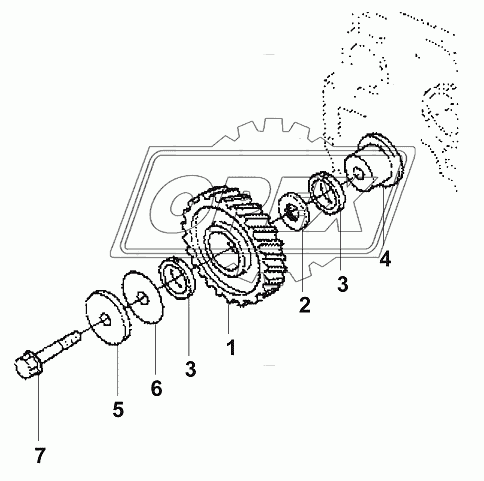 Промежуточныя шестерня/Intermediate gear