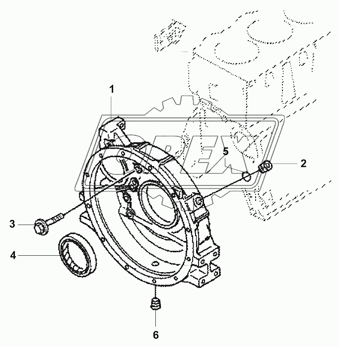 Картер маховика/Flywheel housing