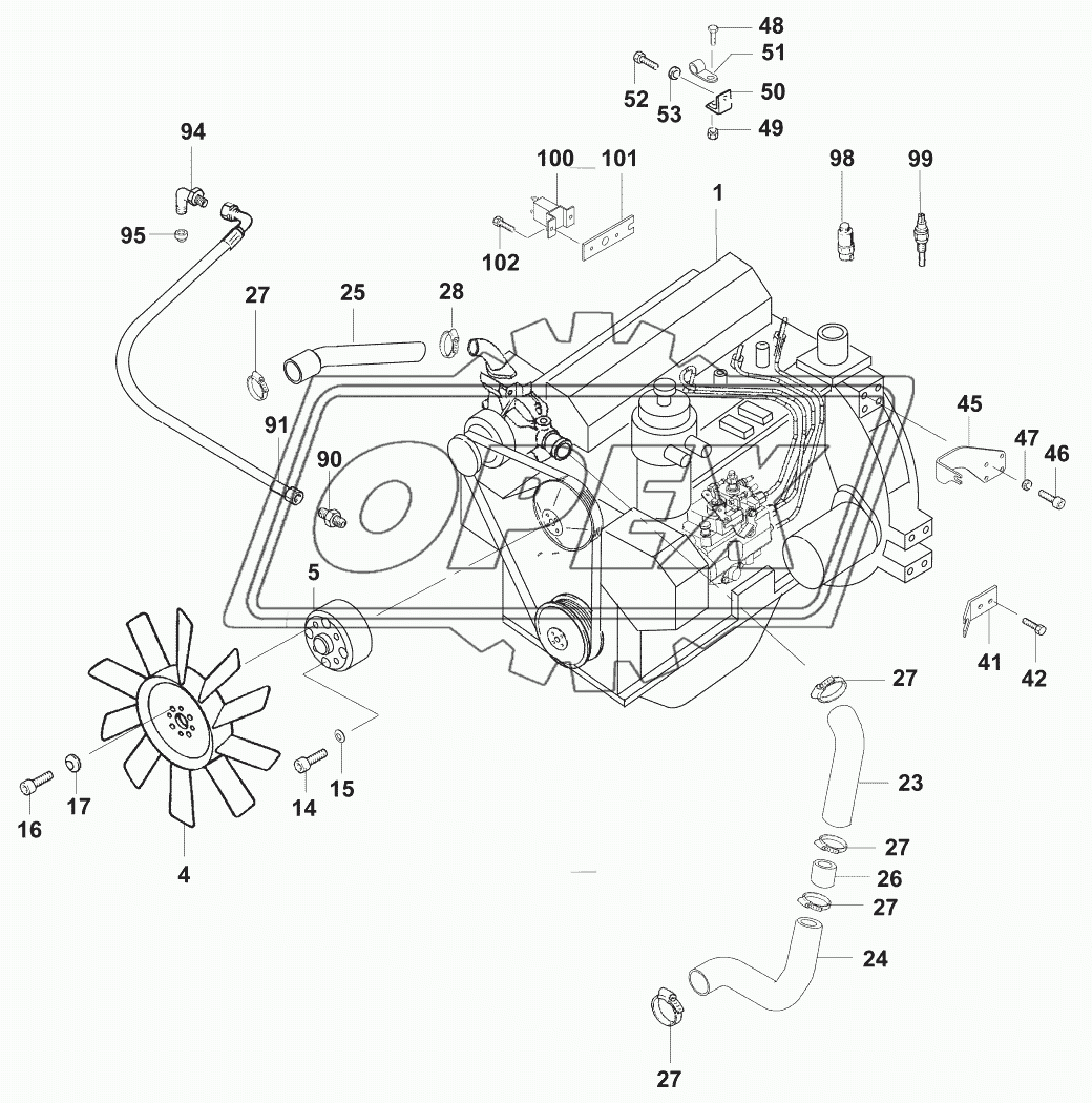 Установка двигателя/Structure motor