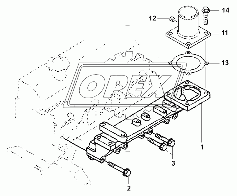 Впускной патрубок/Air intake connection