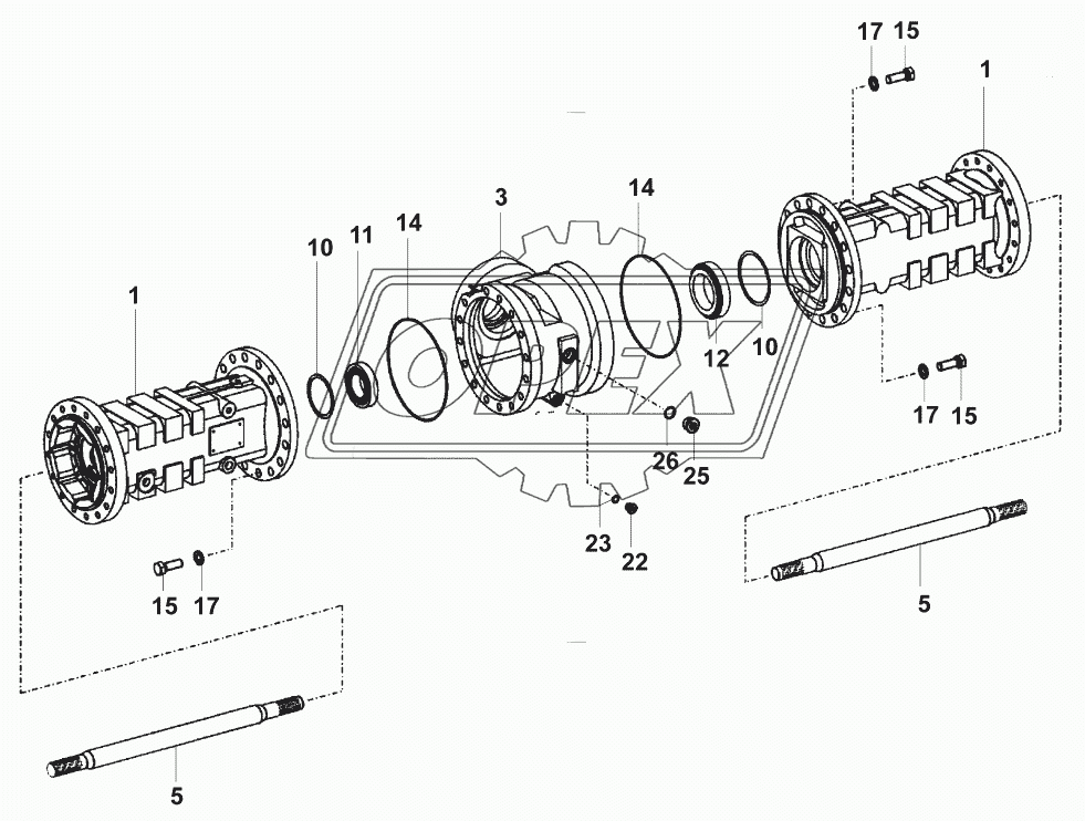 Мост ведущий/Axle 4