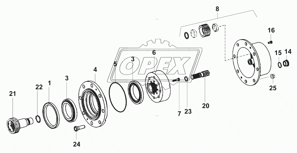 Гидромотор/Variable displacement motor 1