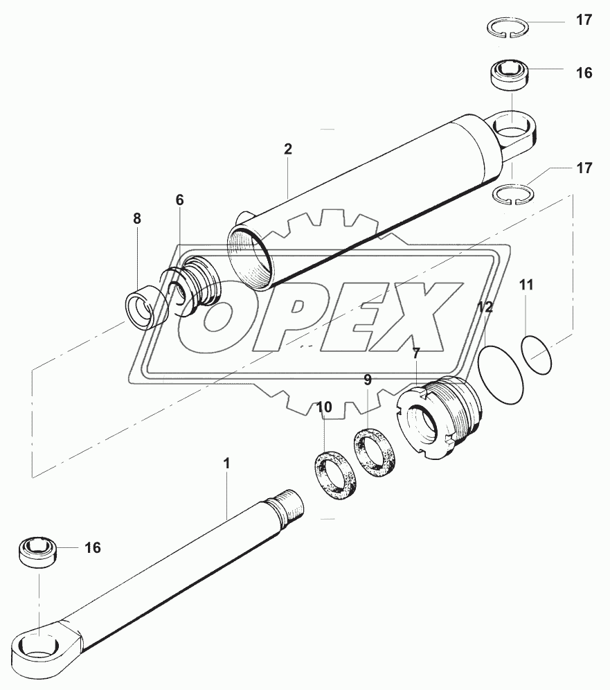 Поворотный цилиндр/Steering cylinder