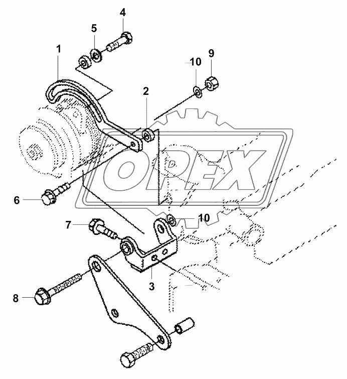 Кронштейн генератора/Bracket-Alternator