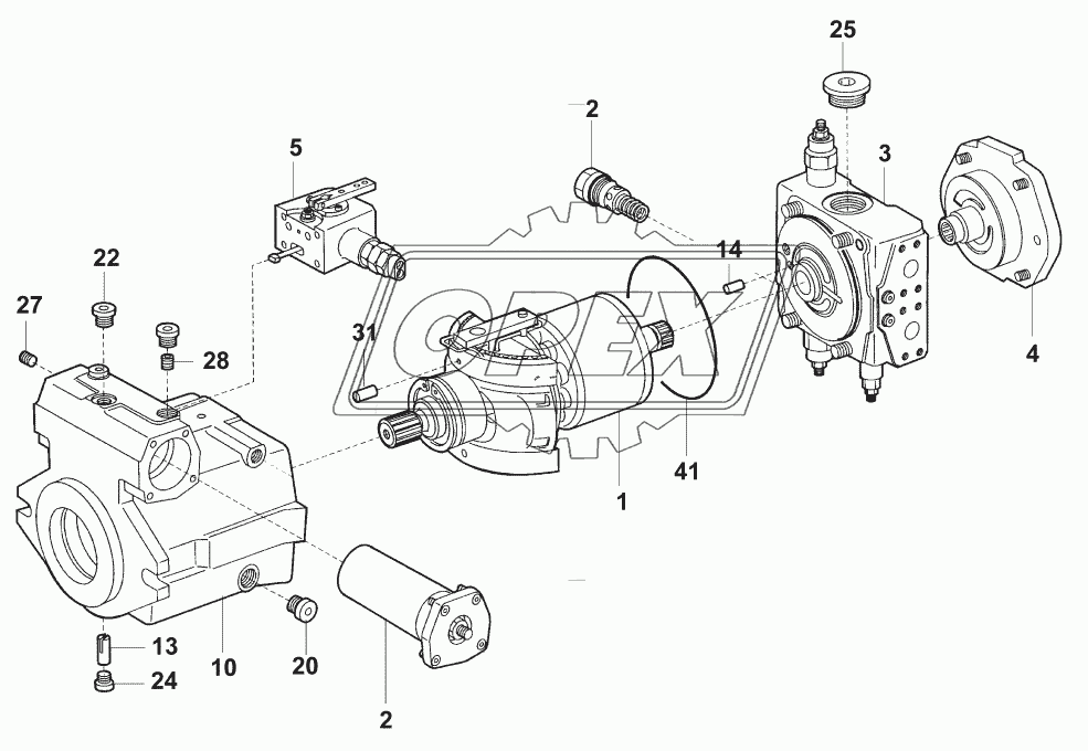 Гидронасос/Drive pump 1