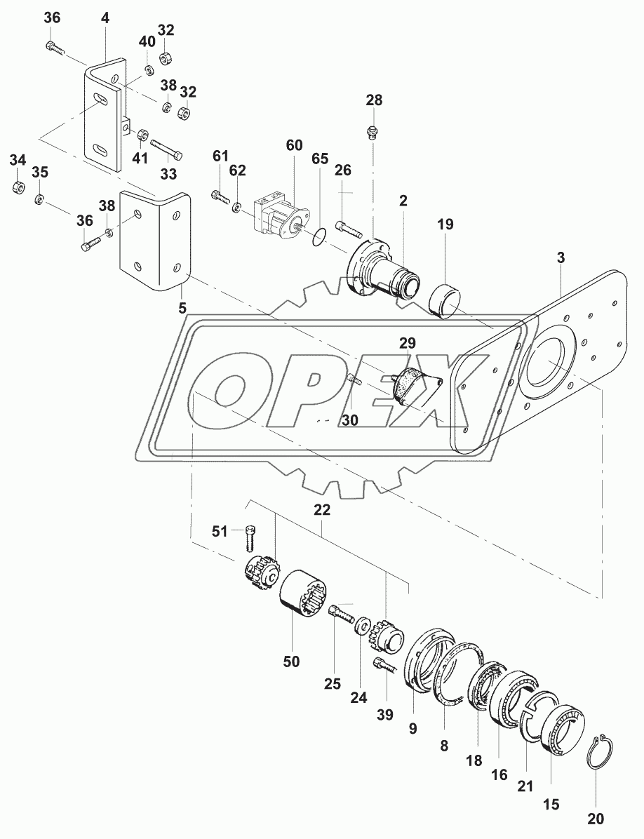 Подвеска правая/Suspension, right (VM46D)