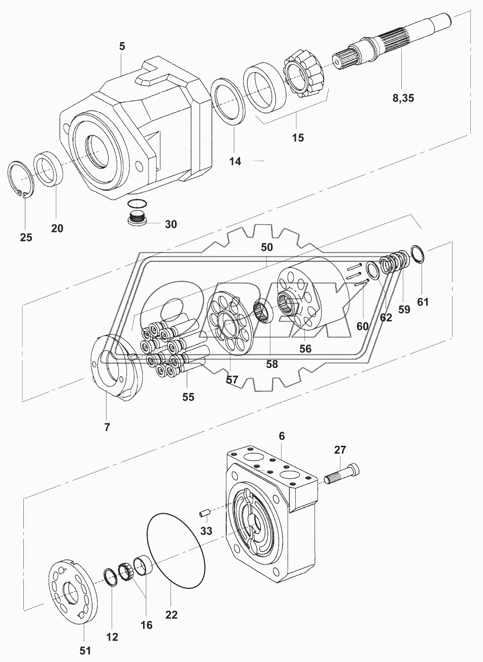 Гидромотор/Fixed displacement hydro motor