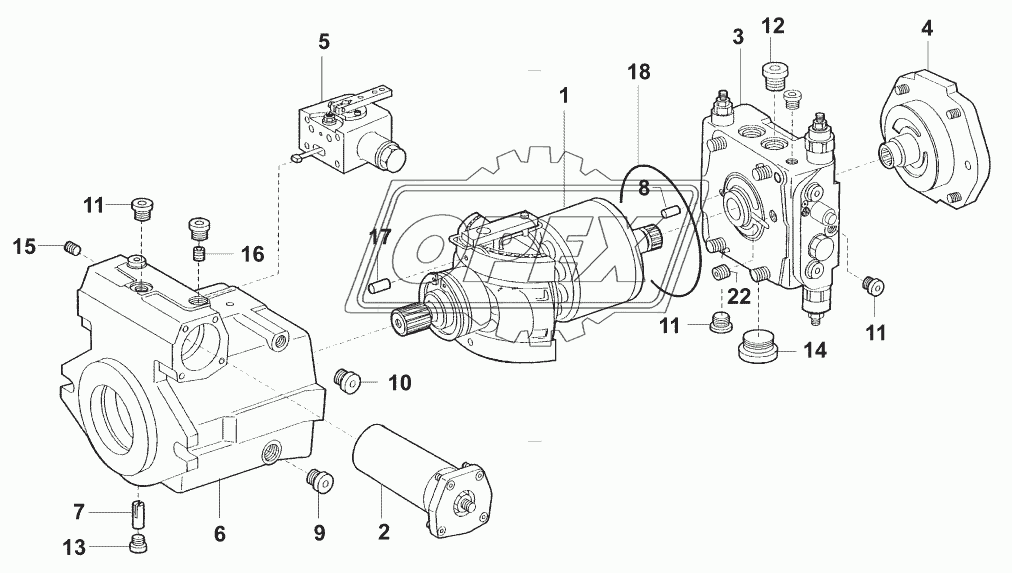 Гидронасос/Drive pump 1