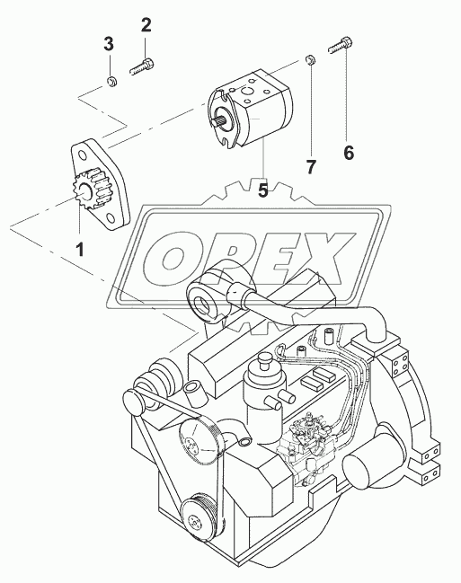 Установка насоса/Pump mounting