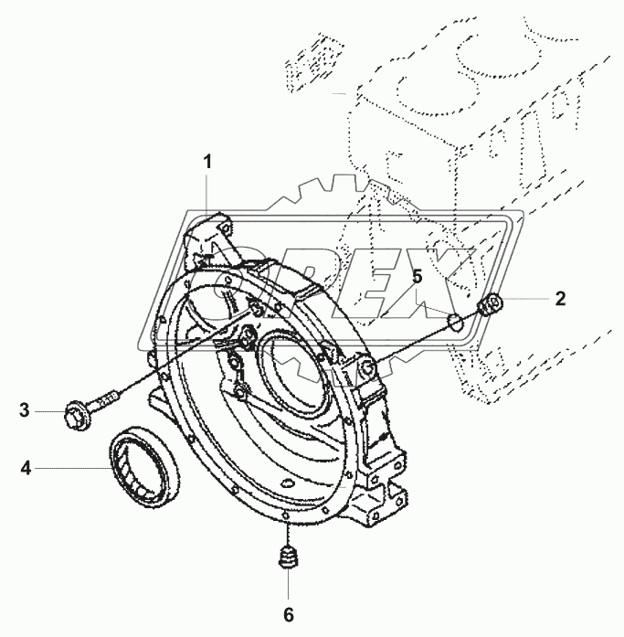 Картер маховика/Flywheel housing