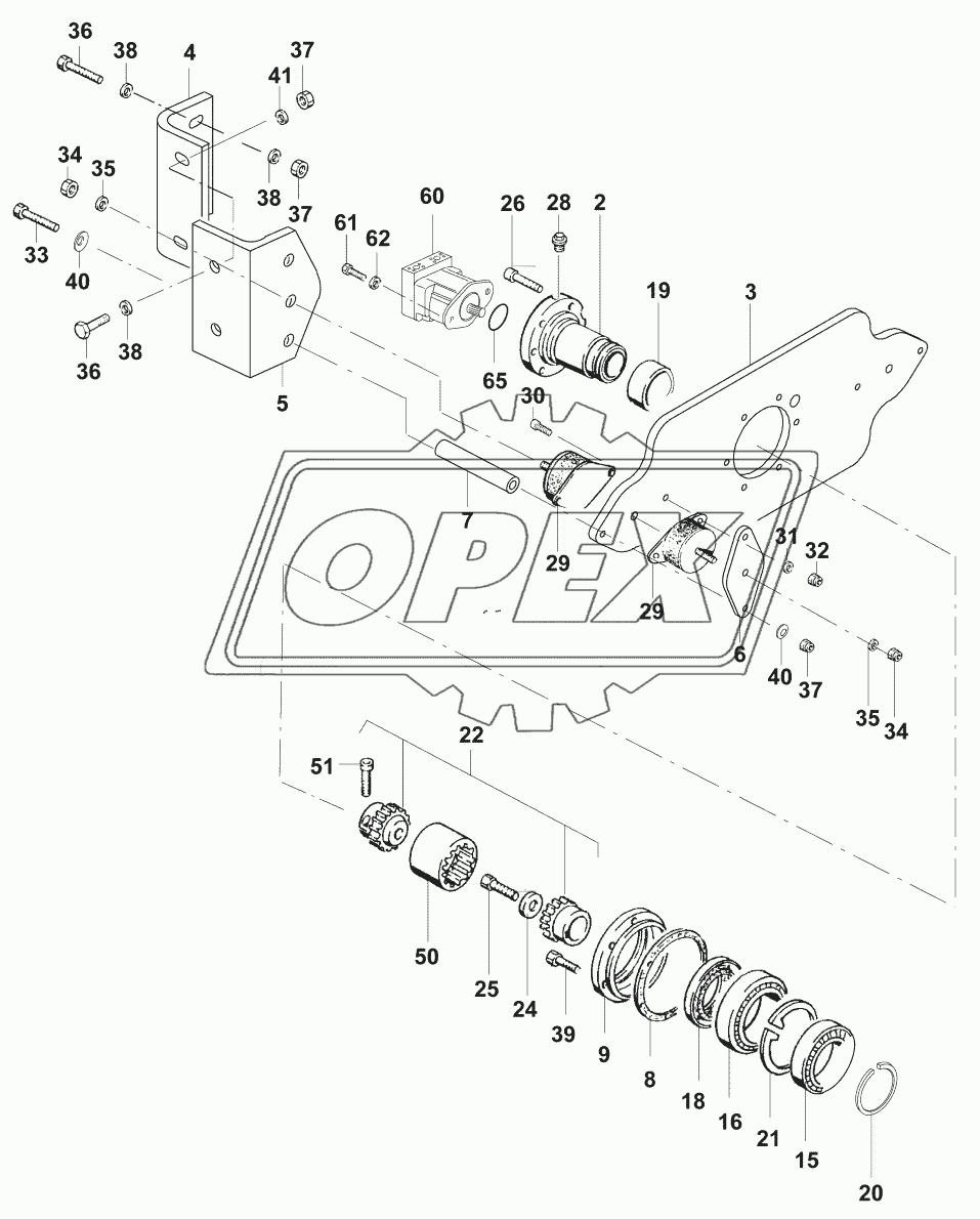 Подвеска правая (VM75D)/Suspension, right