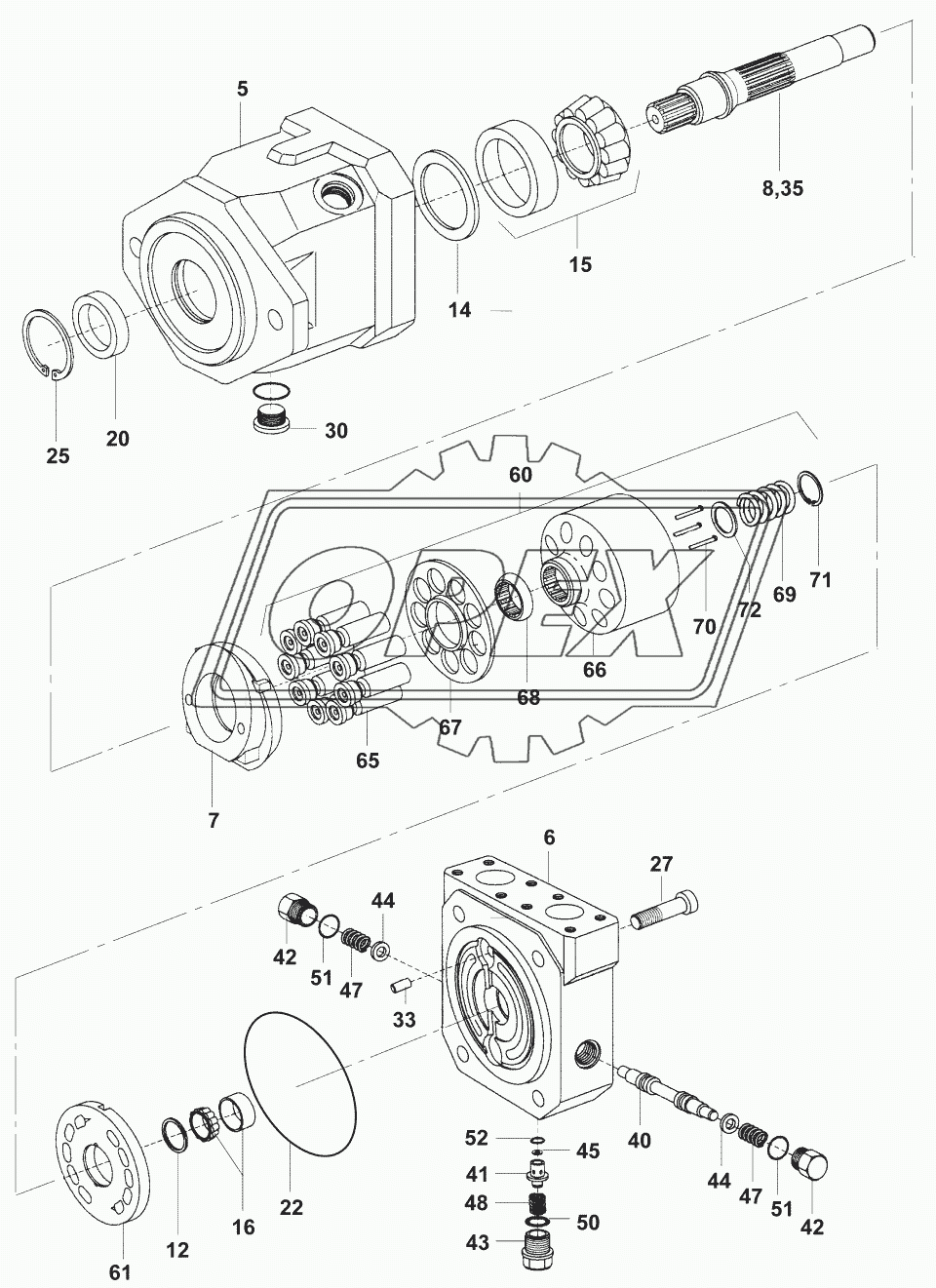 Гидромотор/Fixed displacement hydro motor