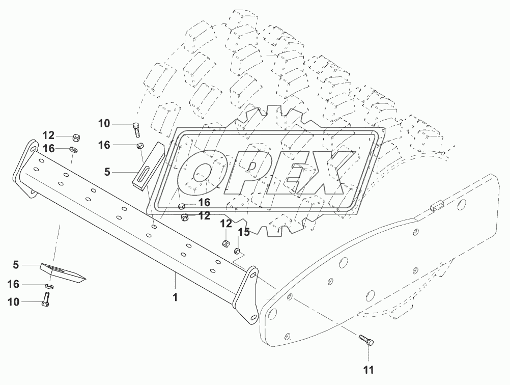 Скребок (VM75PD)/Tamping foot scraper