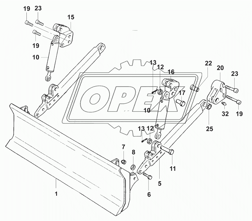 Отвал/Fastening-Leveling blade 1