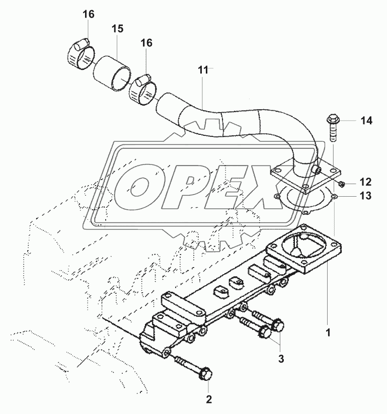 Впускной патрубок/Air intake connection